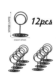 12pcs Table Number Clips, 3 Sizes For Placing Cards, Names, Numbers, Menus, Memos, Photos, Stands For Wedding, Anniversary, Party, Table, Photo Frame, Notes, Birthday Party Or Other Events - View 11