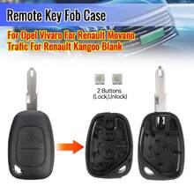 1pc 2 Button Remote Car Key Shell Cover Fob Case For Vauxhall For Opel Vivaro F For Renault Movano Trafic For Renault Kangoo Blank - A - View 2