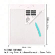 12x12" Scoring Board For Making Envelope/Envelope Box/Gift Box; Large Multi-Purpose Score Board With Bone Folder And Triangular Guide; Envelope Maker Scoring Tool - Scoring Board - View 13