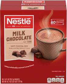 Nestle' Nestle Hot Chocolate Packets, Hot Cocoa Mix, Rich Chocolate Flavor, Made With Real Cocoa, Bulk Pack, 0.71 Oz Packet (50 Count) - Milk Chocolate - View 10