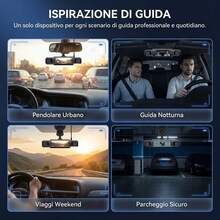 360° Full Panoramic 1080P 3+1 Lens Dash Cam, Front/Rear/Left/Right Full Coverage, Quad-Screen Display, HD Night Vision, G-Sensor, Loop Recording - Car Accessories/Dashcam/Christmas Gift/Anti-Collision Essential, 24-Hour Parking Monitoring - A - View 3