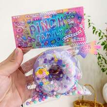 1pc Donut Soft Squeeze Toy, Slow Rebound Stress Relief Squishy, Mood Soothing & Pressure Relieving Fun Item - one-size - View 7