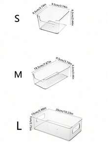 1-3 piezas Caja de almacenamiento de papelería transparente apilable, Caja organizadora de almacenamiento de belleza para mujeres de gran capacidad, Organizador de escritorio multifuncional, Adecuado para almacenar cosméticos, notas y otros artículos diversos. Hogar, escuela y oficina. - transparente - Ver 10