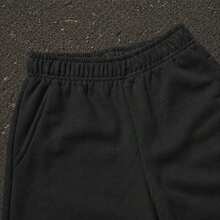 Men's Sweatpants, Wide Leg Sweatshirt Pants Streetwear Style - Black - View 5