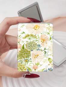 1 chiếc gương trang điểm gấp gọn nhỏ gọn lấy cảm hứng từ tranh vẽ hoa, chất liệu da PU nhẹ và di động, thích hợp cho du lịch, tụ họp, công sở, trường học, phù hợp cho mọi lứa tuổi. - Nhiều màu - Xem 15