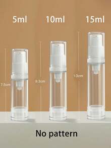 5/10/15ml Bow Tie Pattern Refillable Vacuum Lotion Dispenser Bottles, Compact Pump Head, Travel Makeup Essential, Foundation Vacuum Pump Bottle, Transparent Travel Size, Travel Cream Pump Bottle Set, Portable Airless Cosmetic Sample Container, Business Travel Essential, Convenient To Carry - Multicolor - View 10