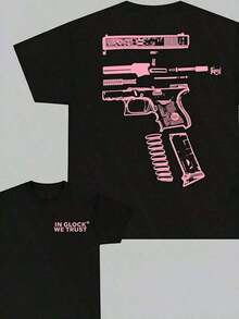 Camiseta casual de algodón con estampado gráfico "We Trust", estampada por ambos lados, color rosa claro, unisex, regalo para hombre, camiseta casual de algodón para hombre. Y2K, Camiseta de Verano para Hombre, Tallas Grandes, de la S a la 5XL, 100% Algodón, Duradera - Blanco - Ver 7
