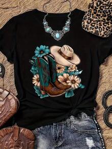 Women T-Shirts - Black - View 6
