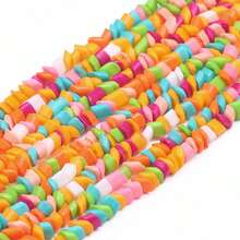 1 hebra de cuentas de semilla facetadas de colores mixtos con agujeros, cuentas espaciadoras para hacer joyas, accesorios DIY, pulseras, collares - Rosario - Ver 11