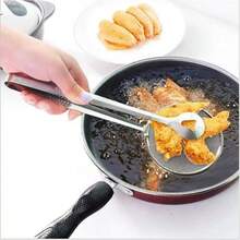 1pc Stainless Steel Strainer Spoon, 2-In-1 Multifunctional Design, Say Goodbye To Greasy Hands And Burns, And Worry-Free, Versatile Kitchen Tool Suitable For Frying, Boiling, Sautéing, Hot Pot, Grilling And More - Silver - View 2