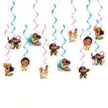 Ocean Princess Theme Birthday Party Supplies Set, Includes Banner, Plates, Cups, Hanging Swirl Decorations, Cake Topper, Gift Bags, Suitable For Tropical Hawaiian Style Birthday Party Decorations - Cartoon Tableware Set - View 22