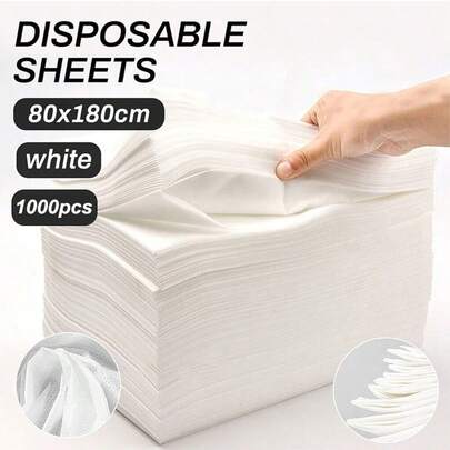 100 tấm ga trải giường massage dùng một lần 80*180cm có lỗ, ga trải giường dùng một lần, dùng cho salon, spa, xăm hình, ga trải giường massage, tấm lót, vải không dệt, ga trải giường thoáng khí.