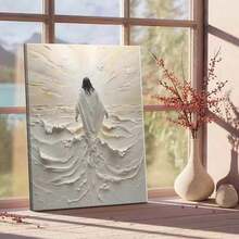 1pc Jesus Walking On Water Artwork - Inspirational Jesus Walking On Water Canvas Art Print - Framed Canvas Wall Art - Suitable For Living Room, Bedroom, Religious Spiritual Wall Art - 111 - View 4