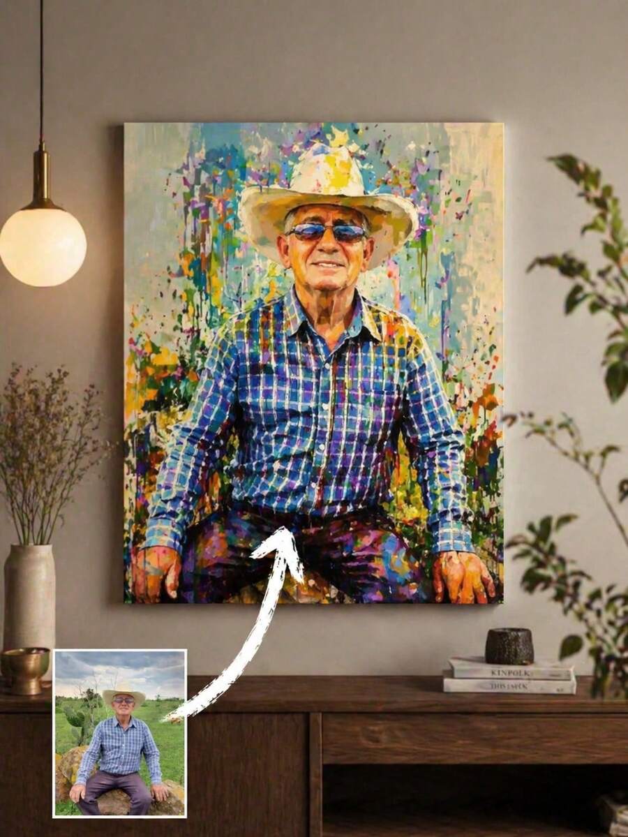 Imprimeu foto personalizat pe pânză 1 buc - Artă murală personalizată, Decor minimalist pentru casă - Pictură înrămată de înaltă calitate pentru sufragerie, dormitor, nuntă, aniversare, cadou de Ziua Îndrăgostiților - Poster pe pânză durabil, Artă murală pe pânză, Artă pentru dormitor, Reproducere foto de calitate, 2D plat, Perfect pentru decorul camerei