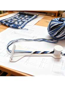 1pc Handmade Woven Plastic Rope Craft Tool With Clip - Portable Weaving Tool Suitable For Beginners And Professionals, With Stable Weaving Frame, Convenient For Making Bracelets And Accessories - Knitting Tools - View 4