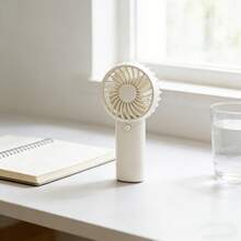 1件迷你手持電動風扇，便攜電池供電單按鈕手持風扇，女性睫毛風扇，戶外旅行、日常通勤、辦公、購物、閱讀、休閒必備（不含AAA電池） - 複色 - 查看 10