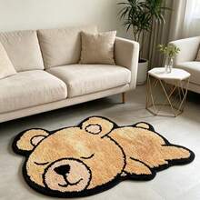 1pc Cute Bear Pattern Welcome Doormat - Non-Slip, Machine Washable, Indoor/Outdoor Entrance Rug - Suitable For Living Room, Bedroom, Bathroom, Kitchen, Laundry Room - Polyester, PVC Backing, Medium Pile, Rectangular, Lightweight, Waterproof - A - View 6