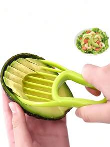 10个/7个/5个/3个/1个装牛油果切片器，二合一水果分割器和削皮器，塑料牛油果去核器厨房工具 - 彩色 - 查看 2