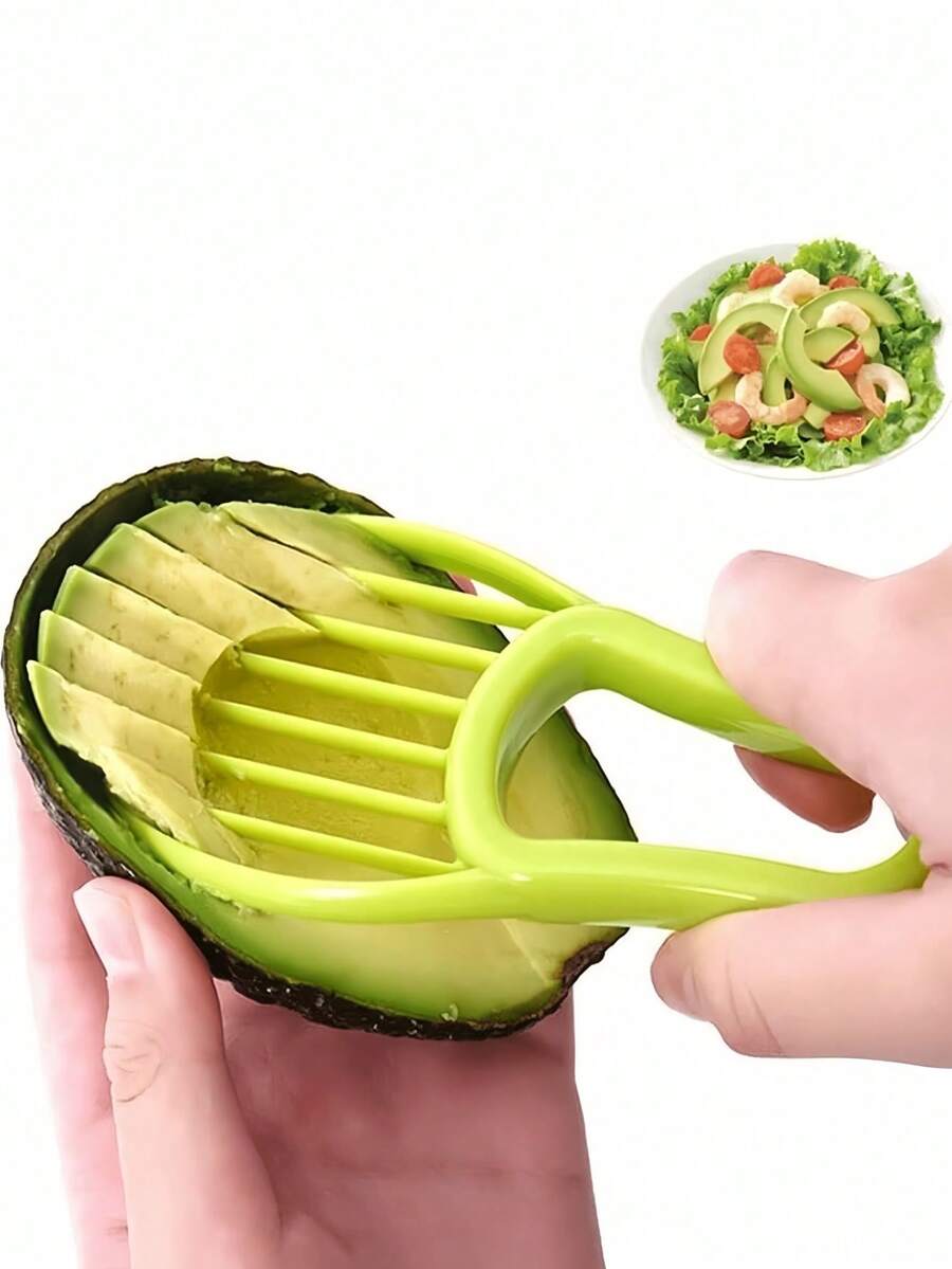 10个/7个/5个/3个/1个装牛油果切片器，二合一水果分割器和削皮器，塑料牛油果去核器厨房工具
