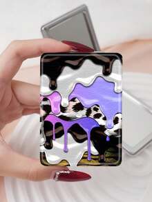 1pc Y2K Aesthetic Cute Vanity Mirror, Foldable Lightweight Ultra-Thin Portable Hand Mirror, Durable PU Leather, Suitable For Various Occasions Like Travel, Gathering, Work, School - Multicolor - View 8