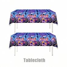 1 pieza Mantel impermeable con tema K-POP D-Emon H-Unters, cubierta de mesa impresa con personajes de ídolos a prueba de aceite, tela decorativa para reuniones de fans adultos - Multicolor - Ver 1