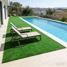 1pc Thin Artificial Grass, Durable, Easy To Cut, Fireproof And Waterproof, Suitable For Outdoor/Indoor, Patio, Balcony, Pet Playground - Low Maintenance Yard Solution, Natural Appearance, Easy To Install, High Quality Material, Party Backdrop, Event Planning - Artificial Turf - View 2