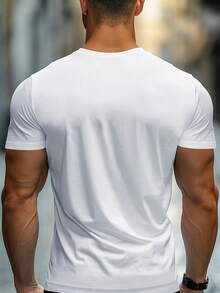 Great Attitude! Short-Sleeved T-Shirt With Custom "That's Right" Print. - 白色 - 查看 2