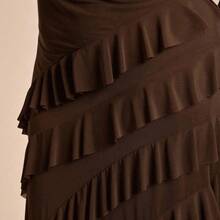 Plus Size Women's Elegant Flare Sleeve Long Dress With Ruffle Hem, Autumn/Winter/Christmas Dress,Formal Dresses For Women,Wedding Guest Dress Women,Dress Plus Size Woman,Dresses Casual,New Years Outfit Women,Plus Size Woman Dresses,Christmas Outfit Women,Dresses Casual,Gown For Women Elegant,Birthday Dress,Sexy,Wedding,Thanksgiving
,Brown Dress - Café integral - Ver 7