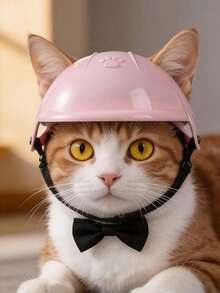 Motorcycle Dog Helmet, Outdoor Bicycle Pet Helmet, Cat Helmet, Motorcycle Accessories, Outdoor Small Dog Helmet, Dog Daycare, Dog Supplies, Cat Supplies, Motorcycle Dog Helmet, Puppy Helmet, Motorcycle Dog Helmet With Ear Holes, Head Protection - Multicolor - View 7