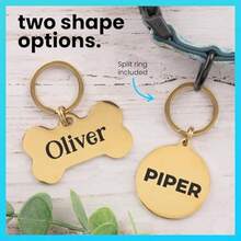 Pet ID Tags - Customized Dog And Cat Tags - Gold - View 5