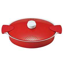 Bestco ND-8179 Italiano - Olla para pasta, escurridor caliente, compatible con inducción, 0.8 galones 3.0 L , rojo - Ver 2
