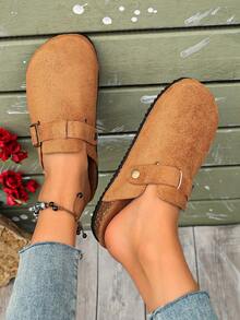 Sandal nữ mới Xuân/Hè 2026, sandal bệt thanh lịch, lựa chọn đơn giản cho mặc hàng ngày, sandal bệt xỏ ngón tối giản thoải mái đa năng, phù hợp cho văn phòng, nhà, tiệc, kỳ nghỉ, dép đế mềm size lớn, sandal nữ thanh lịch thoải mái, giày nữ size lớn đế chống trượt, sandal bệt xỏ ngón đế dày mềm thoải mái, thiết kế thấm hút mồ hôi, đế chống trượt, sandal nữ mùa hè, sandal đi biển phong cách kỳ nghỉ - Màu nâu Sô-cô-la - Xem 3