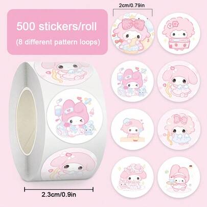 500 Tờ/Cuộn Hình Dán Hoạt Hình Màu Hồng Biiano, Hình Dán Thỏ và Cừu Hoạt Hình Dễ Thương - Cuộn Băng Giấy Trang Trí Hoạt Hình, Thích Hợp Cho Thiết Kế Theo Chủ Đề, Màu Sắc Nhẹ nhàng, Hoàn Hảo Cho Thủ Công, Gói Quà Tặng, Trang Trí Điện Thoại Di Động và Cốc, Chủ Đề Sinh Nhật và Các Dự Án DIY, Hình Dán Chống Nước Dễ Thương Trang Trí DIY Vui Nhộn Sổ Tay, Điện Thoại Di Động, Vali, Máy Tính Xách, Tủ Lạnh, Xe Đạp, Quà Tặng Kawaii