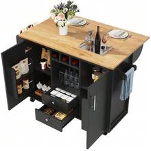 Kitchen Sideboard 120 X 73 (45) X 92 Cm - Black - View 6