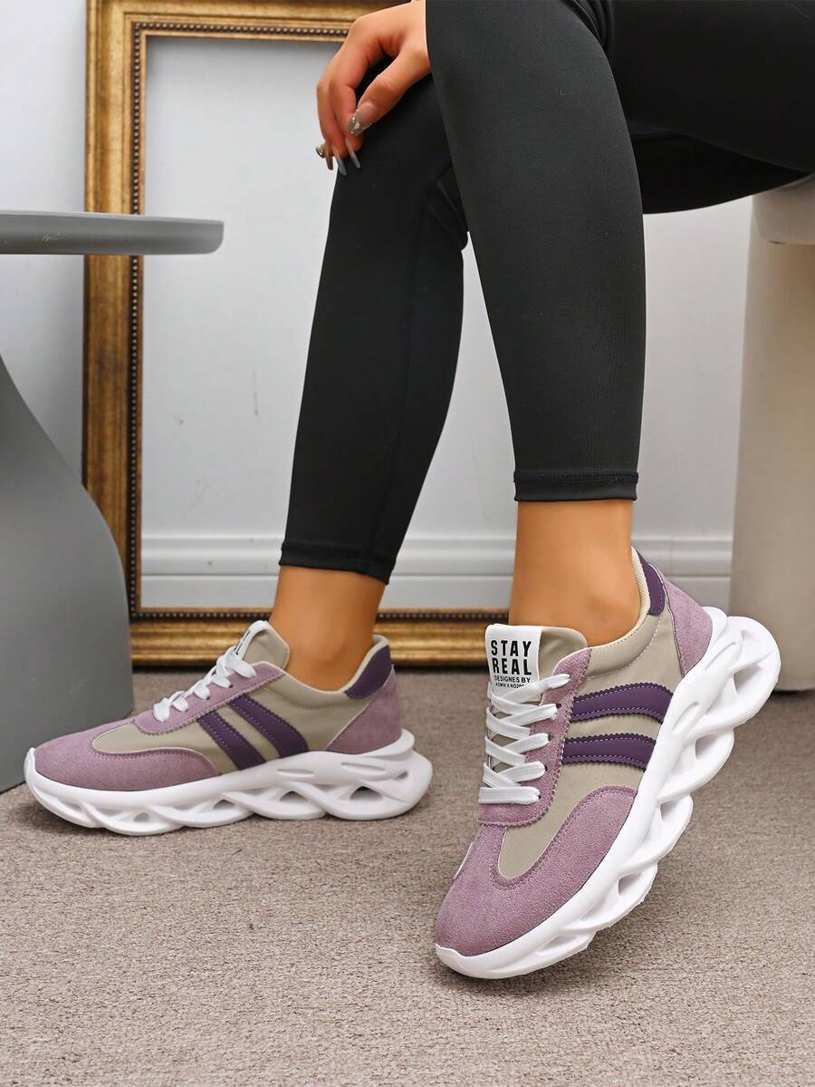 New Women's Casual Sports Shoes, Soft Sole Sneakers, Sporty Leisure Shoes, Parallel Trade - Pink - View 1