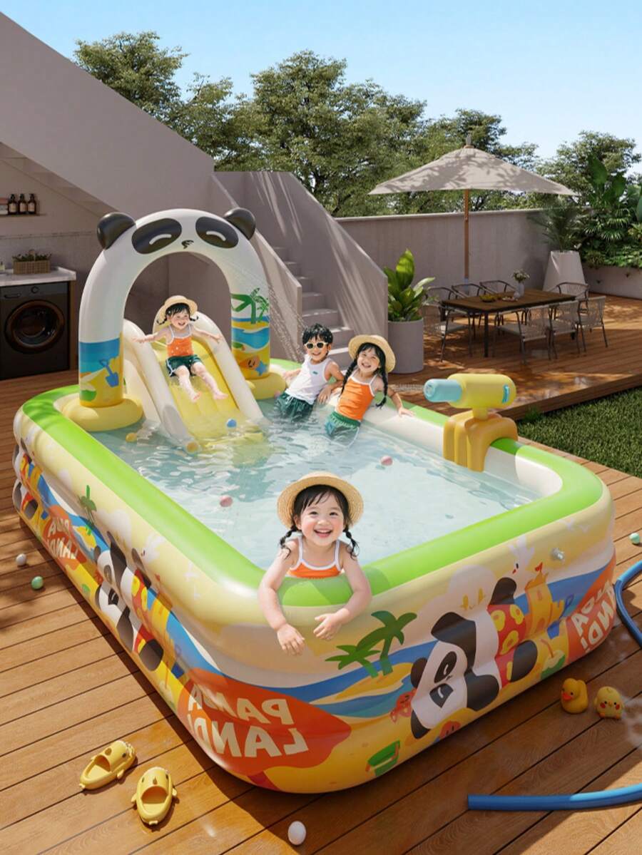 2026 New Inflatable Swimming Pool, Portable Design, 3-Layer Thickened Summer Cooling Pool, Suitable For Family Gatherings, Outdoor Parties, Camping, Picnics, Backyard Entertainment (Accessories Not Included), Foldable For Storage, Suitable For Family-Sized Backyard Inflatable Pool, Applicable For Beach, Camping Outdoor Activities, Summer Backyard Water Park, Household Outdoor Swimming Pool. - Swimming Pool - View 1