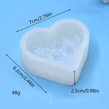 Khuôn silicon hình hoa tulip hình trái tim, khuôn silicon tự làm thủ công bằng sáp, thạch cao, xà phòng. - Mẫu 1 - Xem 7