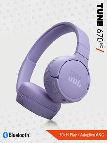 JBL Tune 670NC 自适应降噪无线耳机，蓝牙 5.3 ANC 头戴式耳机，70 小时续航，纯正低音，可折叠，带麦克风，适合旅行、笔记本电脑、PC 和手机使用。 - 查看 2