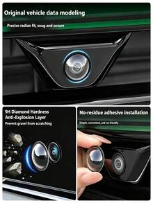 Bộ 2 miếng bảo vệ ống kính camera lùi ô tô đa năng, chống trầy xước, chống thấm nước 360° cho camera lùi. - A - Xem 6
