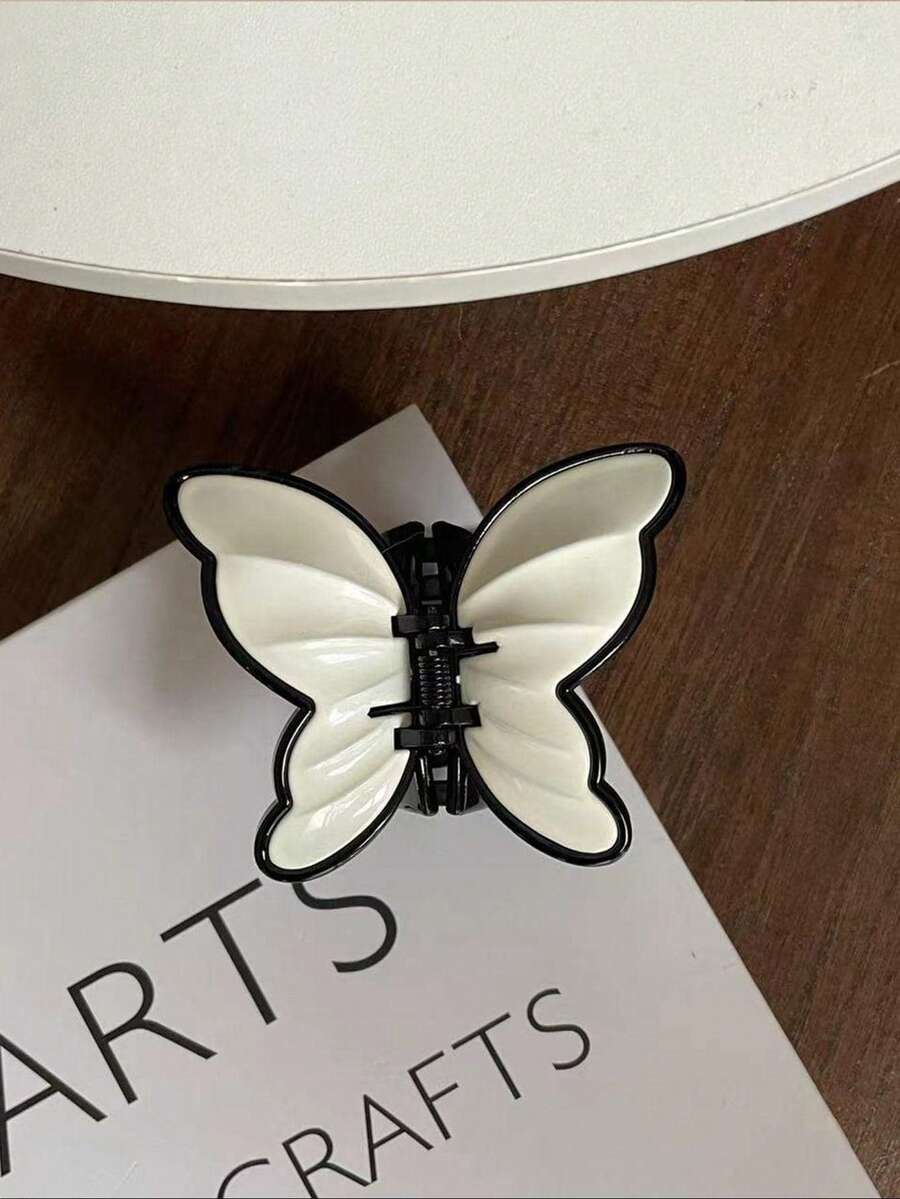 1 chiếc kẹp tóc hình bướm kiểu Pháp cổ điển, thiết kế tinh tế, cao cấp, phụ kiện tóc thanh lịch. - Nhiều màu - Xem 1