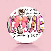 4/8/16pcs Inspirational Quotes Printed Round PET Coasters, Suitable For Patio, Kitchen, Living Room, Home Gatherings, Tabletop Decor, Gift For Friends & Family, Ideal For Valentine's Day, Mother's Day, Birthday, Wedding Party, Home Decor Accessories, Best Gift For Female Friends - Multicolor a - View 6
