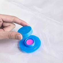 Bolsas de almacenamiento al vacío con cremallera, para guardar ropa, mantas y armarios [Bomba no incluida] - Ahorra un 80% de espacio, bolsas de almacenamiento para viajes (5 tamaños disponibles) - Azul y blanco - Ver 6