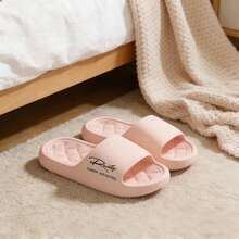 Hellobear Women's Comfy Slip-On Slippers, Unisex Open-Toe Soft Sole Shoes. Summer Ultra-Light Platform Sandals For Home, Bathroom, Beach & Vacation. - Hồng - Xem 7