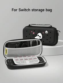 New Switch2 (2025) Game Console Accessories - Black Heart, Cute Panda Pattern Switch Protective Case, Compatible With Switch2/Switch NS/Switch OLED/Lite, Accessories For Switch2/Switch, Full Set Including Storage Bag, Card Slot Dock, Switch Protective Case, Best Gift For Switch Players - Multicolor - View 9