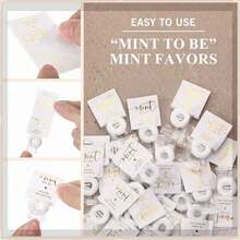Marspark 200 Pcs Wedding Mint To Be Decoration Stickers Bulk Wedding Favor Labels Bridal Shower Guests Favors Mint Labels For Party Decorations, Without Mints - 均碼 - 查看 3