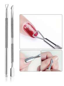 3pcs/Set Stainless Steel Nail Clippers, Nail File, Cuticle Pusher Nail Care Tool Kit, Nail Supplies, Back To School, Nail, Fake Nails Nail Tools, Professional Stainless Steel Nail Clipper Nail Cutter Multi-Function Cuticle Pusher Nail Care Manicure Tool Set - Silver - View 3