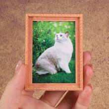 1 Peça Ímã de Geladeira de Madeira com Padrão de Gato Gangsta, Presente Artesanal Adequado para Decoração de Geladeira e Caixa de Correio Doméstica! - Tamanho Único - Visão 13