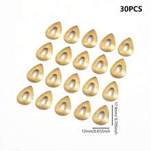 10 chiếc/20 chiếc/30 chiếc/50 chiếc Mặt dây chuyền hình học bằng đồng thau thô, mặt dây chuyền kim loại có vân, phụ kiện làm trang sức - Màu đồng thau - Xem 16