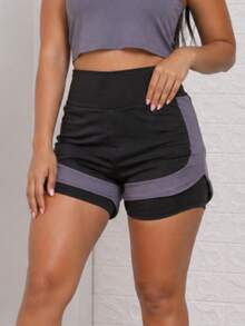 Double Fitness Shorts - Grey - View 1