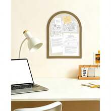 Tablero de anuncios de fieltro arqueado alternativa de tablero de corcho para pared tablero de pin autoadhesivo de 10.6 x 14.6 pulgadas 0.35 pulgadas de grosor 1 paquete para decoración del hogar - como en la imagen - Ver 6